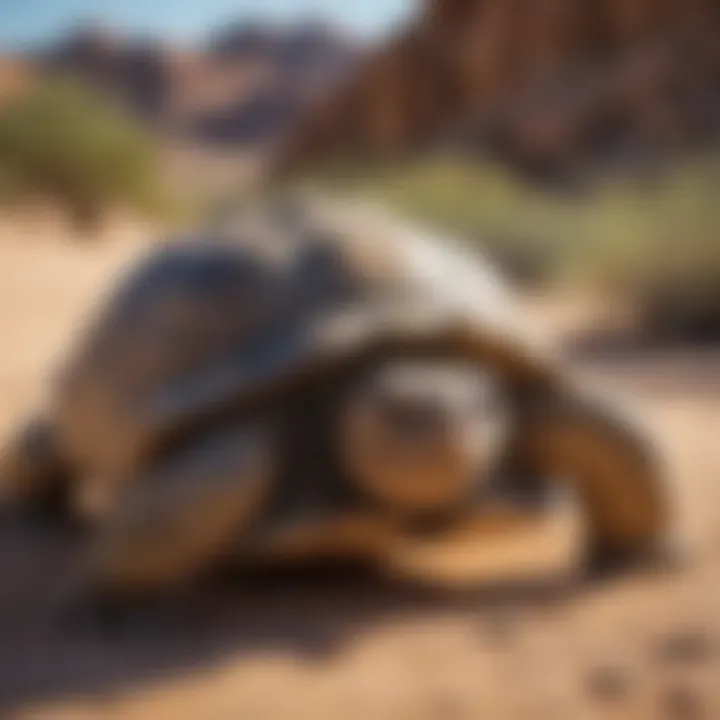 Desert Tortoise Showing Unique Behavior Patterns
