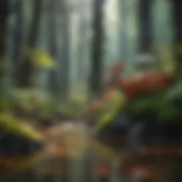 Colorful representation of various ecosystems