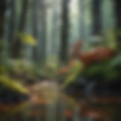 Colorful representation of various ecosystems