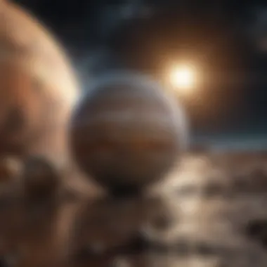 Illustration of the solar system and planets