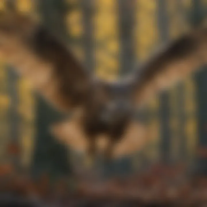 Great horned owl in flight, demonstrating its hunting prowess