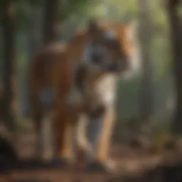 A tiger in the wild showcasing its natural hunting environment