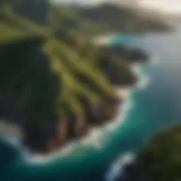 Aerial view of the lush landscapes of the U.S. Virgin Islands