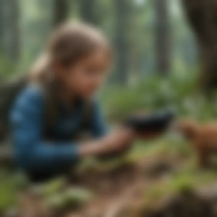 Exploring the Wonders of Biodiversity A vibrant illustration of children observing different wildlife, showcasing the wonder of biodiversity.