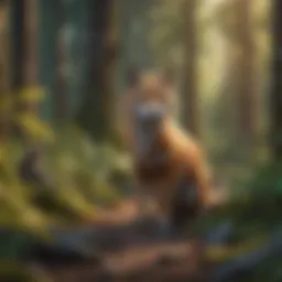 A colorful forest scene filled with various animals symbolizing different animal spirits.