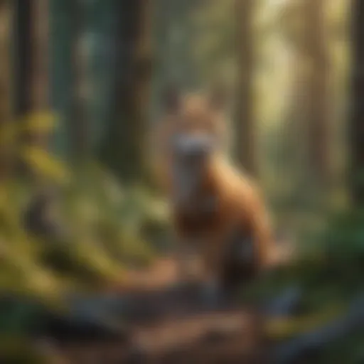 A colorful forest scene filled with various animals symbolizing different animal spirits.