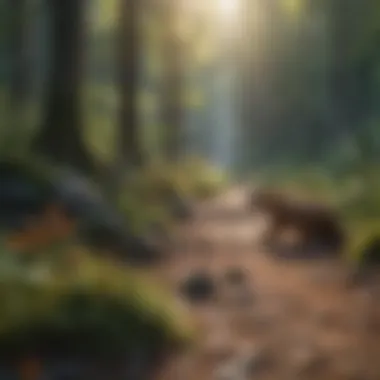 Interactive screen displaying a colorful nature documentary for kids.