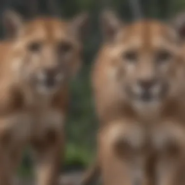 Comparison chart depicting physical differences between cougars and mountain lions