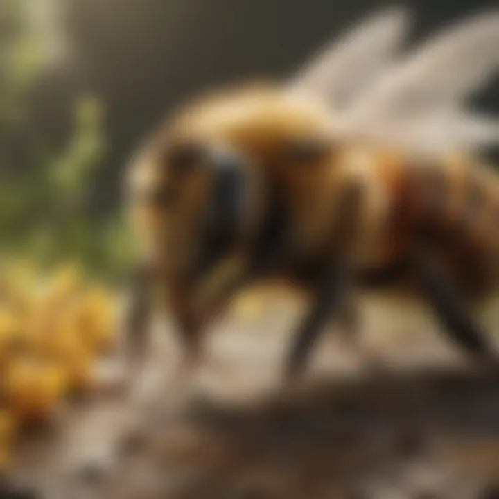 Creative illustration showcasing diverse bee species