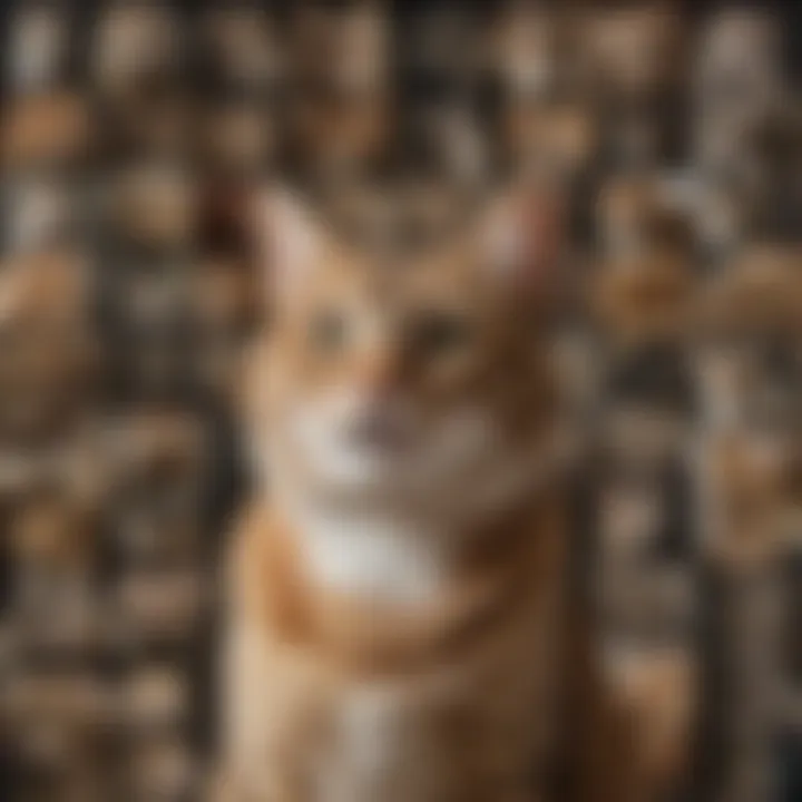 Diverse species of cats showcased in a harmonious collage