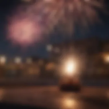 Diwali fireworks lighting up the night sky