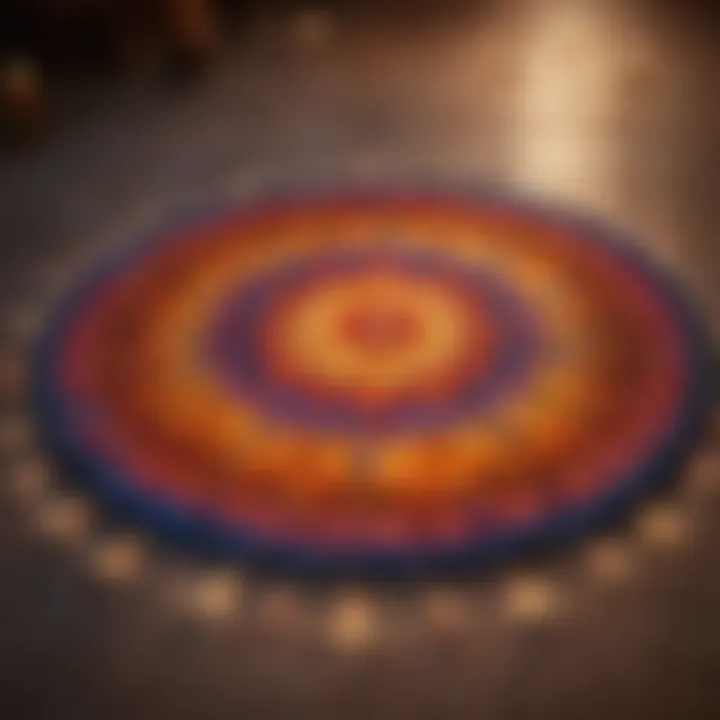 Exquisite Diwali Rangoli design