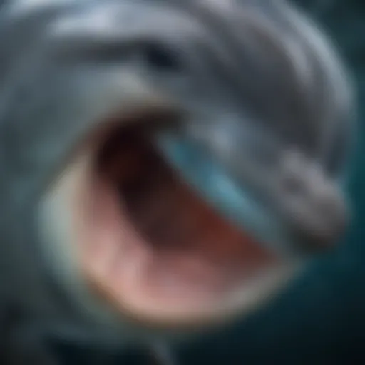Anatomical structure of dolphin ear showing adaptations for underwater hearing