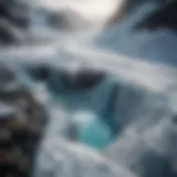 Dramatic Glacial Retreat - Aerial View of Melting Ice
