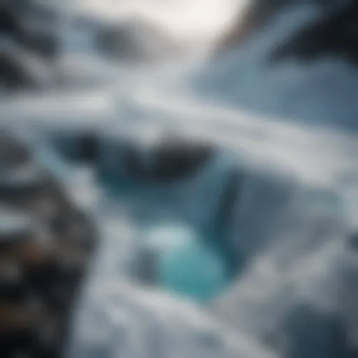Dramatic Glacial Retreat - Aerial View of Melting Ice