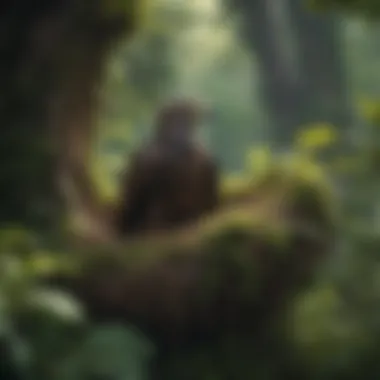 Eagle nest camouflaged amidst lush green foliage