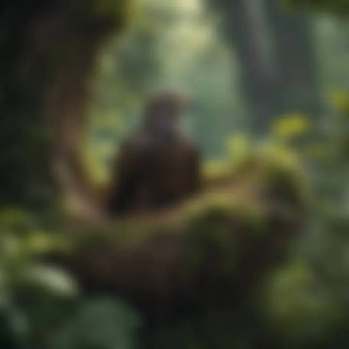 Eagle nest camouflaged amidst lush green foliage