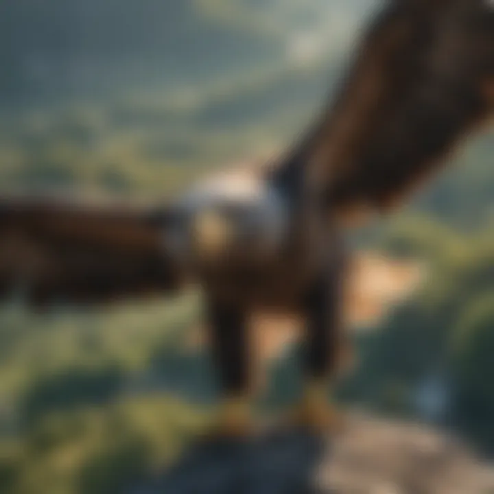 Eagle's view from high above the landscape