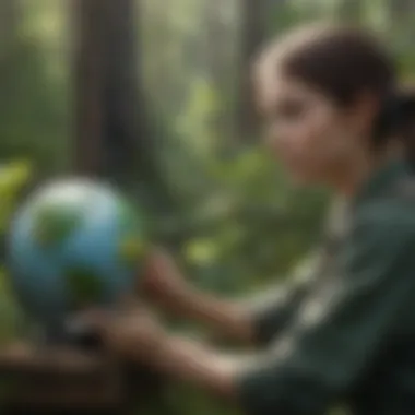 Artistic Activism: Painting a Greener Future Teenagers creating eco-friendly artwork