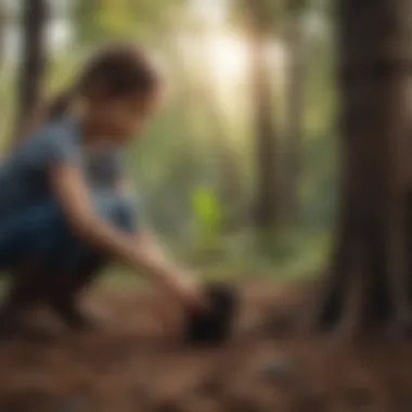 Children planting trees, symbolizing hope for a greener future