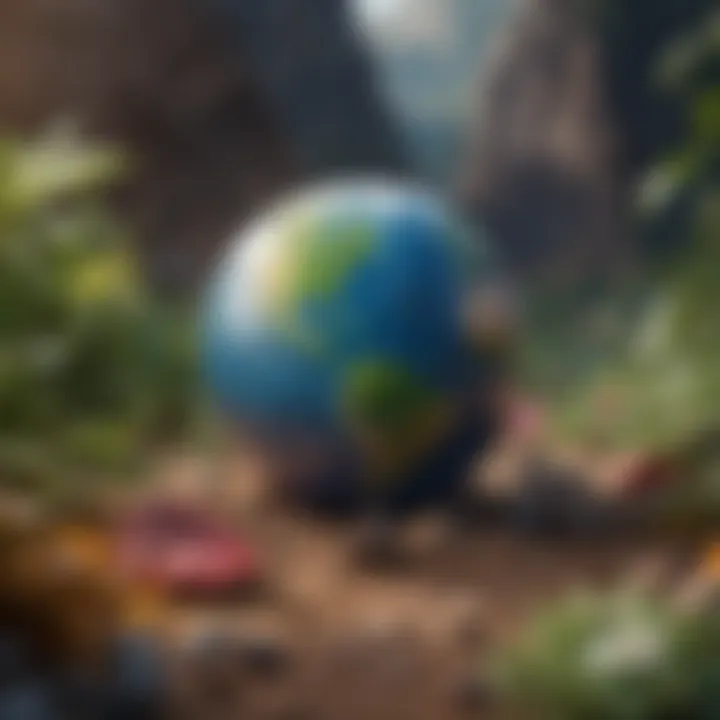 Colorful Educational Layout A colorful layout of the Earth Quiz Game, highlighting its educational features.