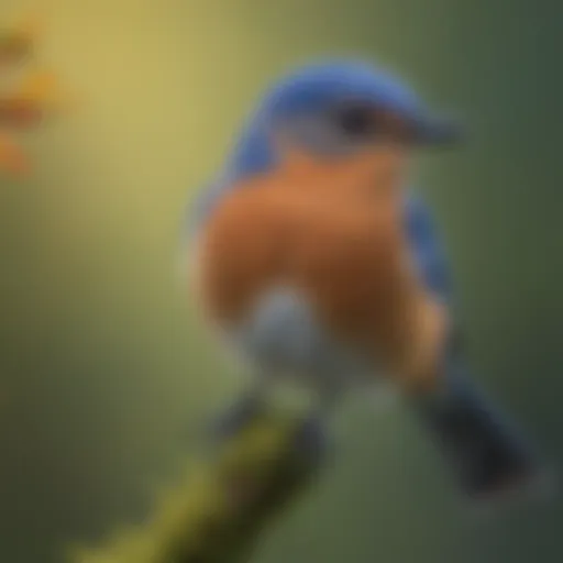 Eastern Bluebird perched on a branch showcasing its vibrant plumage