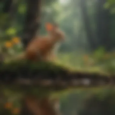Eco-Harmony: A visual representation of the delicate balance between flora and fauna