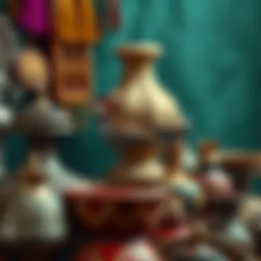 An artistic display of Ecuadorian crafts, highlighting intricate designs and cultural significance.