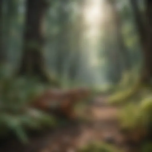 A lush forest showcasing biodiversity and the importance of ecosystems.