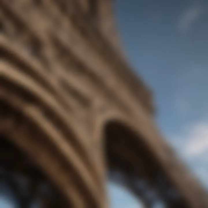 Artistic depiction of the architectural details and embellishments of the Eiffel Tower.