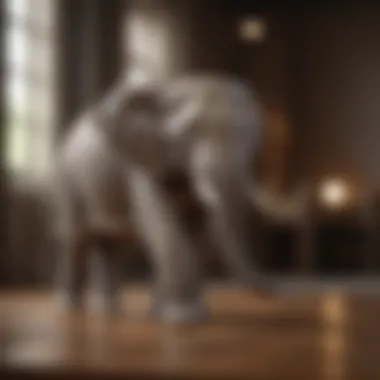 Elegant elephant plastic play animal