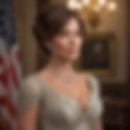 Elegant First Lady in Historic Portrait
