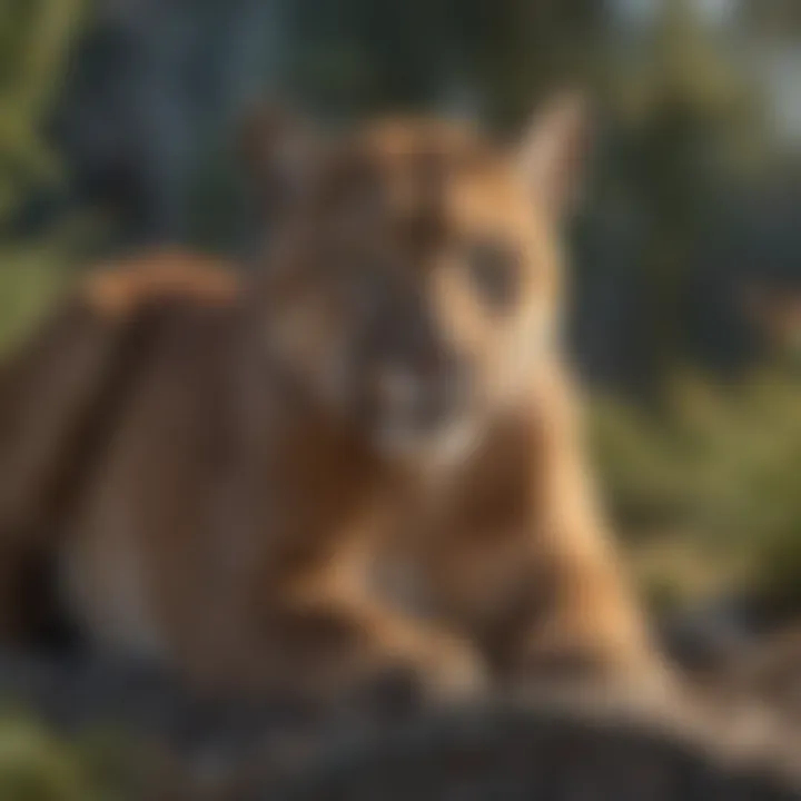 North American Puma playing a vital role in the ecosystem