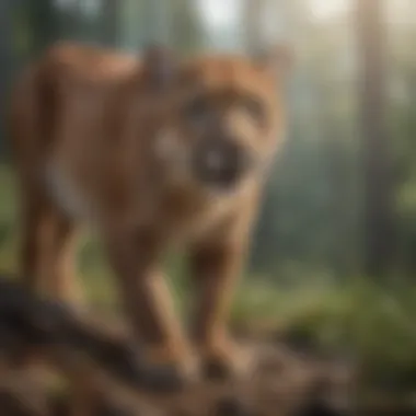 Stealthy Hunting Behavior of the North American Puma North American Puma stealthily hunting its prey