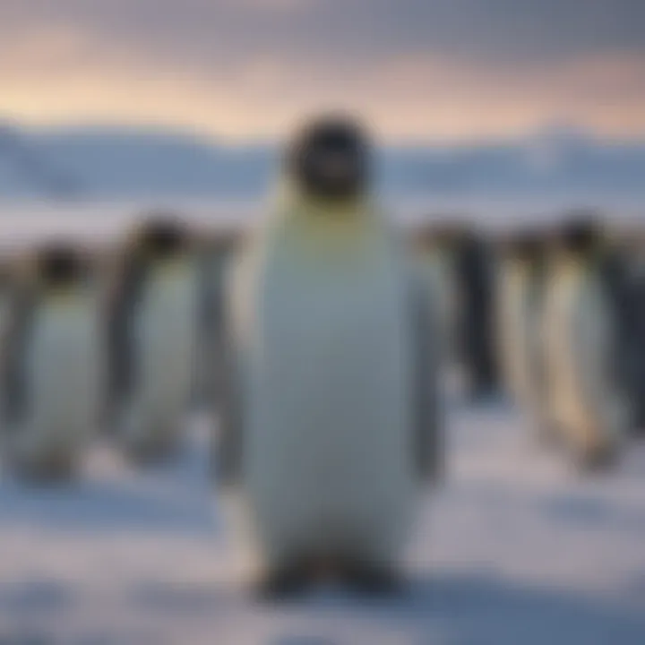 Emperor Penguins in Snowy Landscape