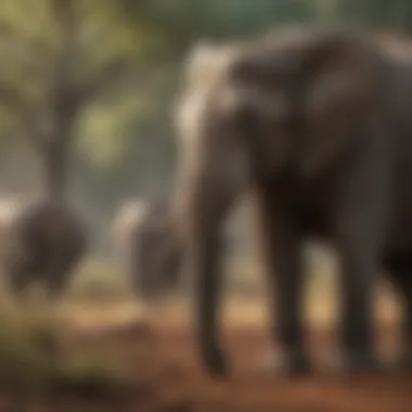 Majestic Elephant Herd in Natural Habitat