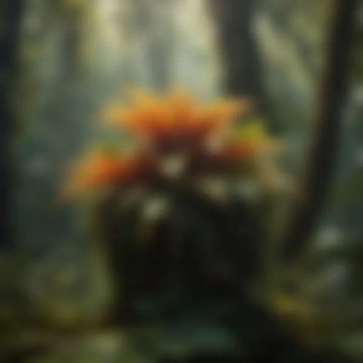 Enchanting Epiphyte Plants in Rainforest Canopy