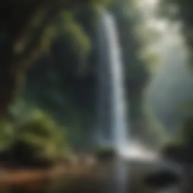 Majestic waterfall hidden in Hawaiian rainforest