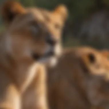 Majestic lioness surveying her kingdom