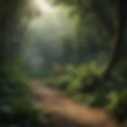 Lush tropical vegetation on Hawaiian island