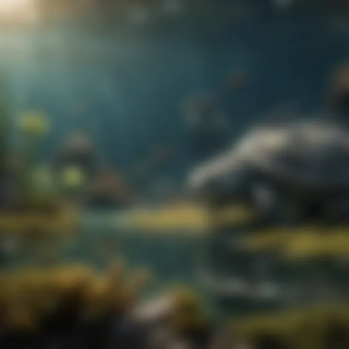 Enchanting underwater quiz game illustration
