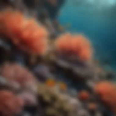 Vibrant Coral Reef Preservation Illustration of a vibrant coral reef teeming with diverse marine life