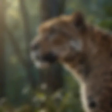 Jaguar Conservation in the Wild Majestic endangered jaguar in dense forest