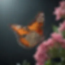 Colorful butterfly resting on a flower