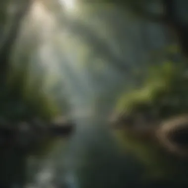 The Balance of Life in Freshwater Environments An illustration of a healthy freshwater ecosystem with plants and animals