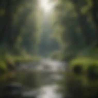 The Importance of Rivers in Our Ecosystem A serene river flowing through a lush green landscape