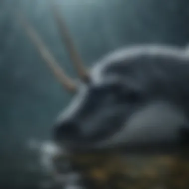 Narwhal Socializing in Arctic Community