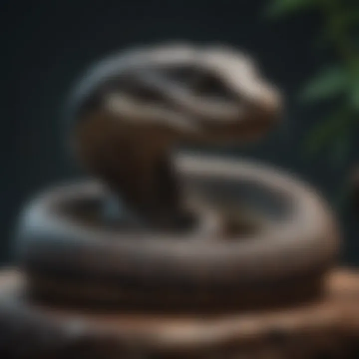 Enigmatic Snake Chinese Zodiac Illustration