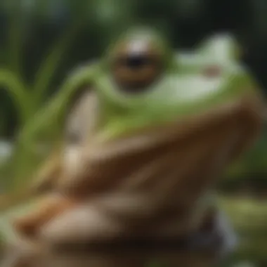 Close-up of a Bullfrog's Resonating Vocal Sac