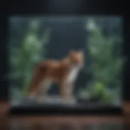 Ethereal Holographic Display in Futuristic Setting